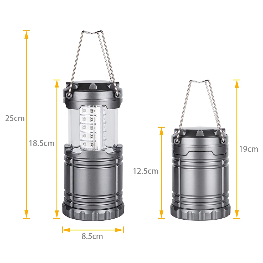 30-LED Camping Lantern – Portable Waterproof Tent Light | Battery-Powered Emergency & Outdoor Flashlight - Image 2