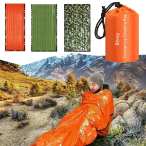 Emergency Mylar Sleeping Bag – Waterproof Thermal Survival Blanket for Camping & Hiking